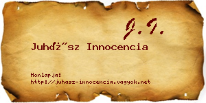 Juhász Innocencia névjegykártya